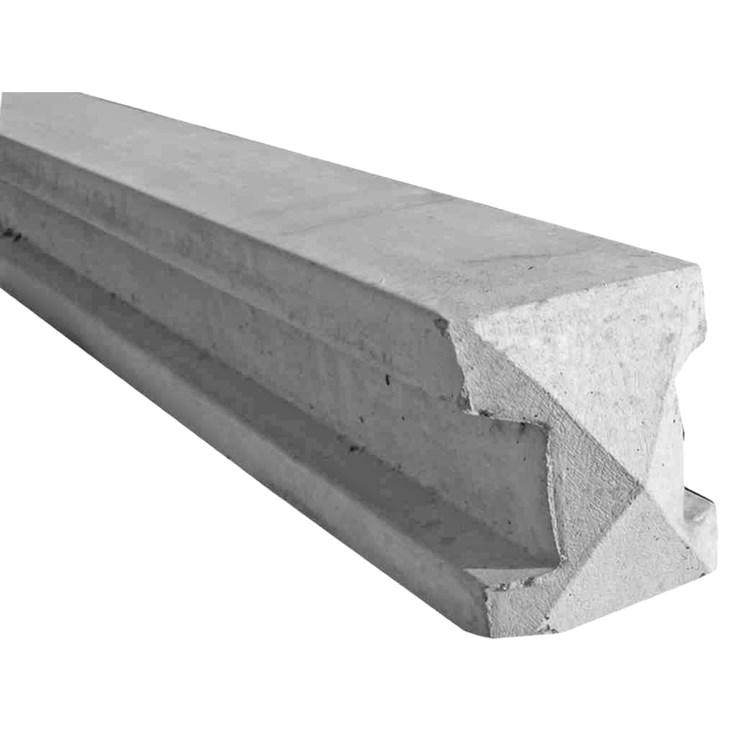 Slotted Intermediate Concrete Fence Post 125x100x2360mm (7'9")